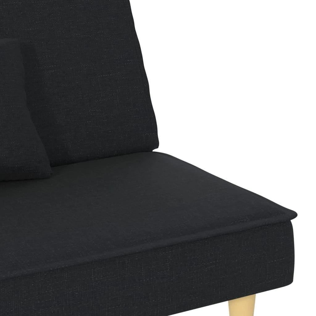 Sofa-lova, juodos spalvos, audinys