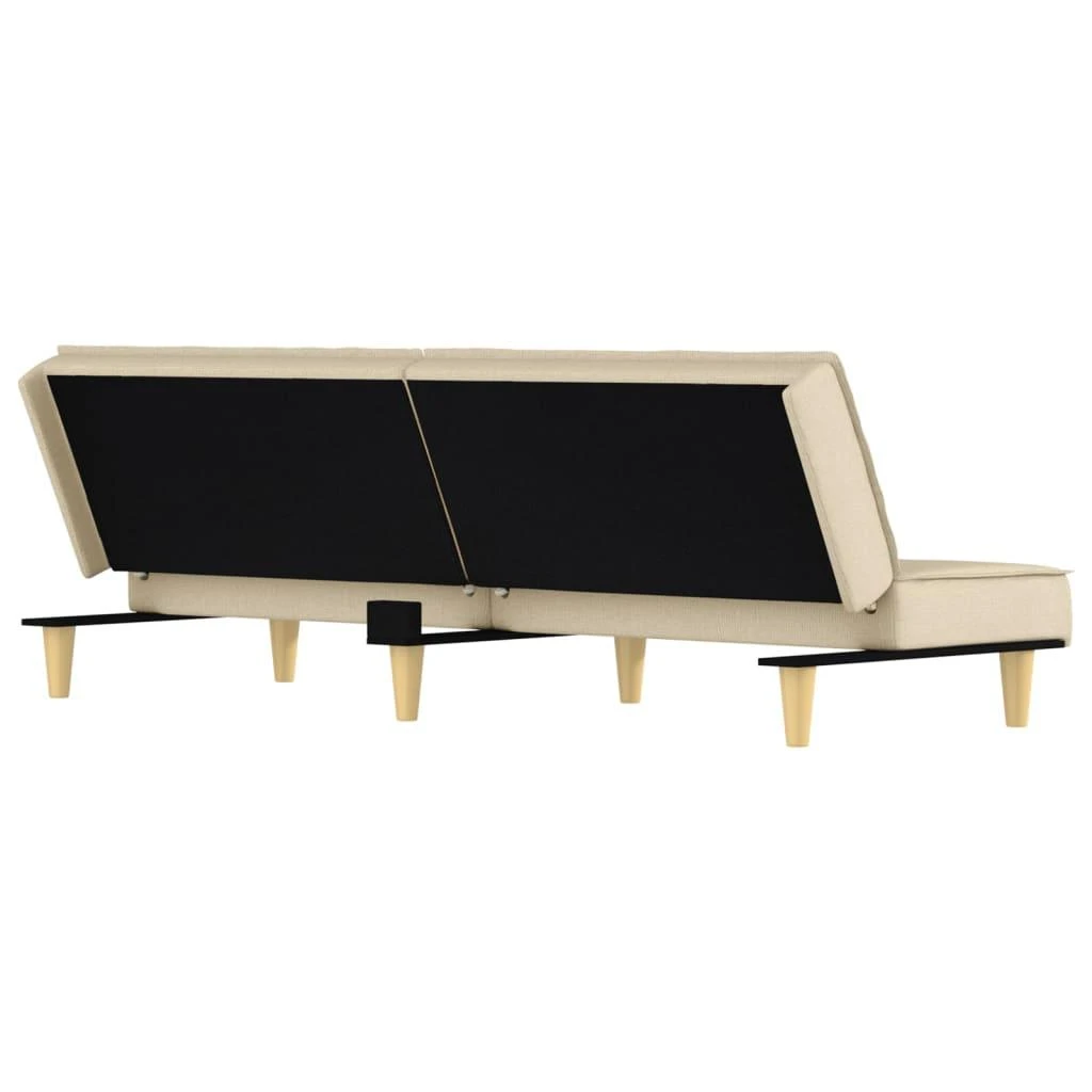 Sofa-lova, kreminės spalvos, audinys
