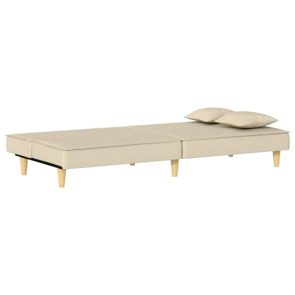 Sofa-lova, kreminės spalvos, audinys