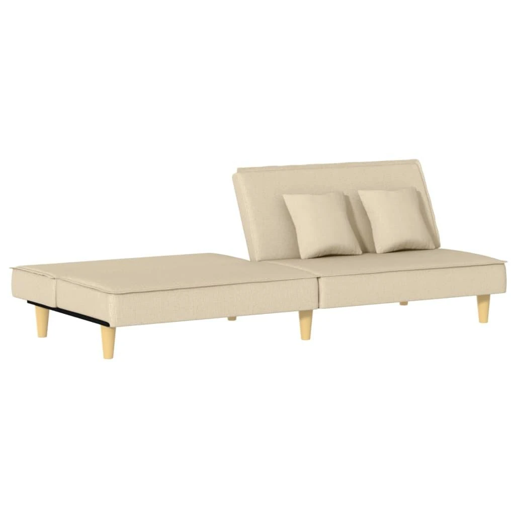 Sofa-lova, kreminės spalvos, audinys