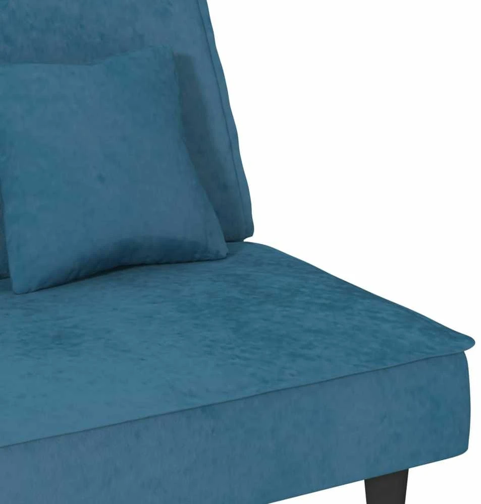 Sofa-lova, mėlynos spalvos, aksomas
