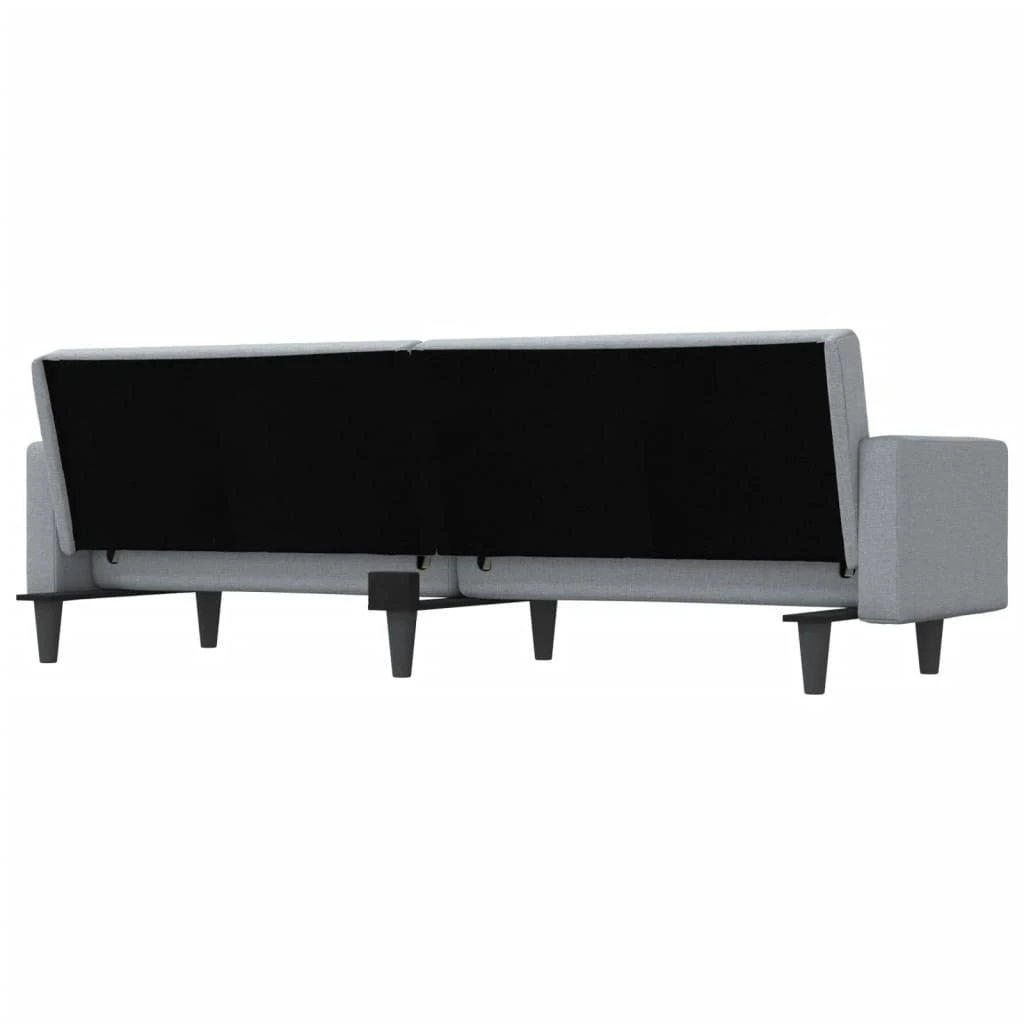 Sofa-lova su pagalvėlėmis, šviesiai pilkos spalvos, audinys