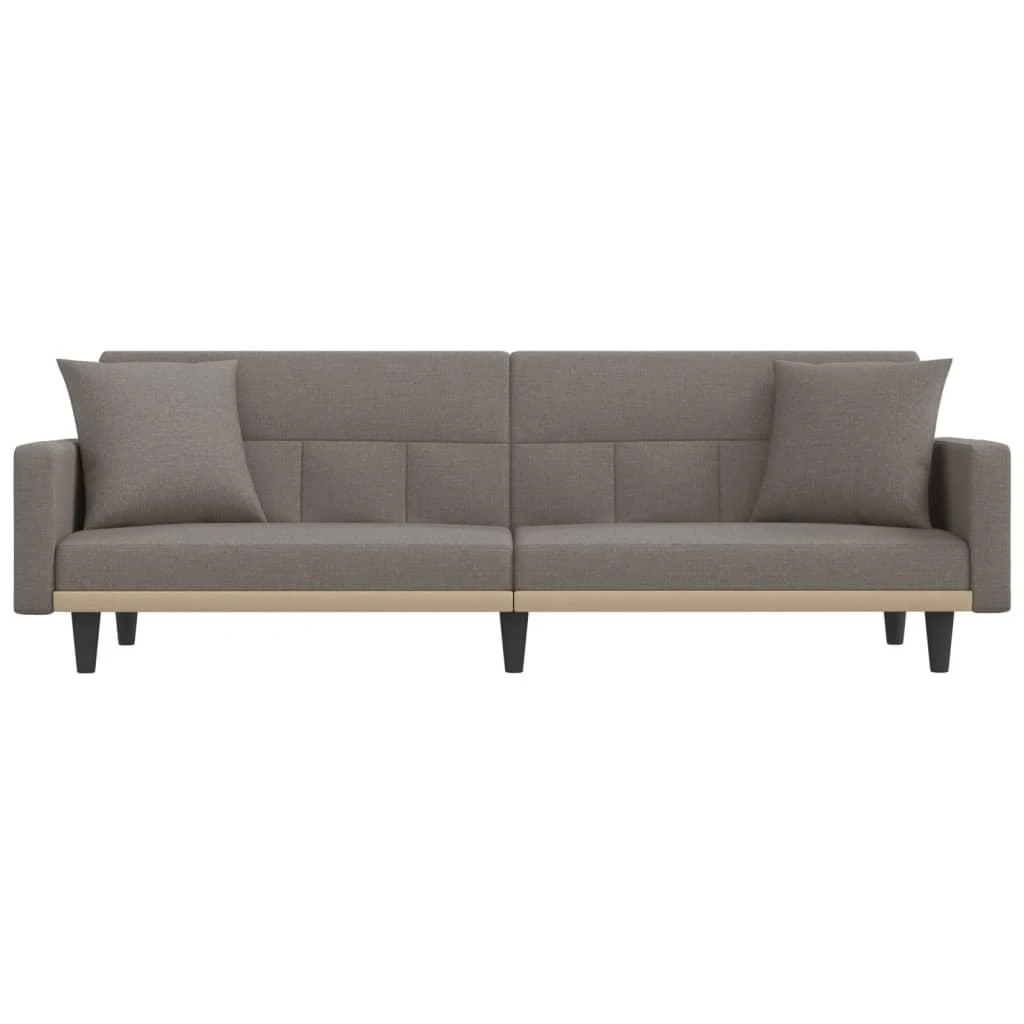 Sofa-lova su pagalvėlėmis, taupe spalvos, audinys