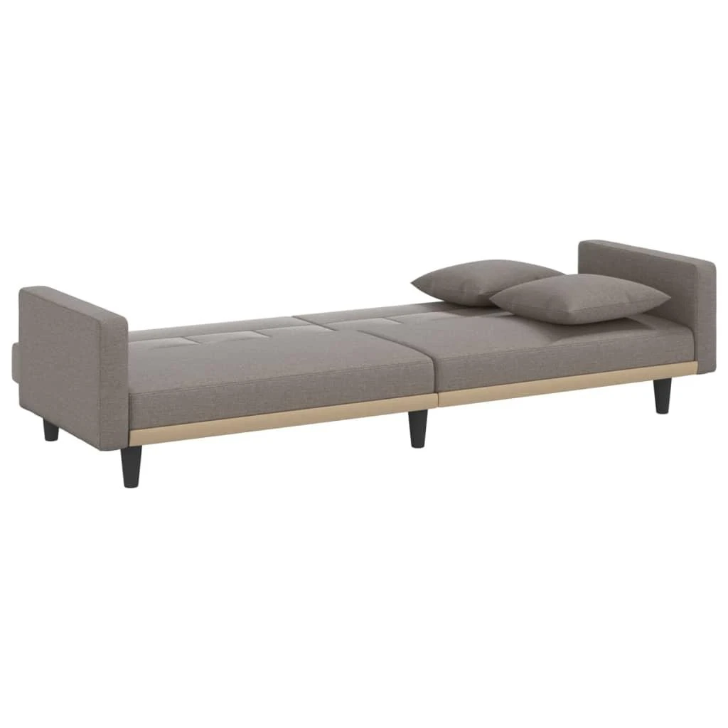 Sofa-lova su pagalvėlėmis, taupe spalvos, audinys