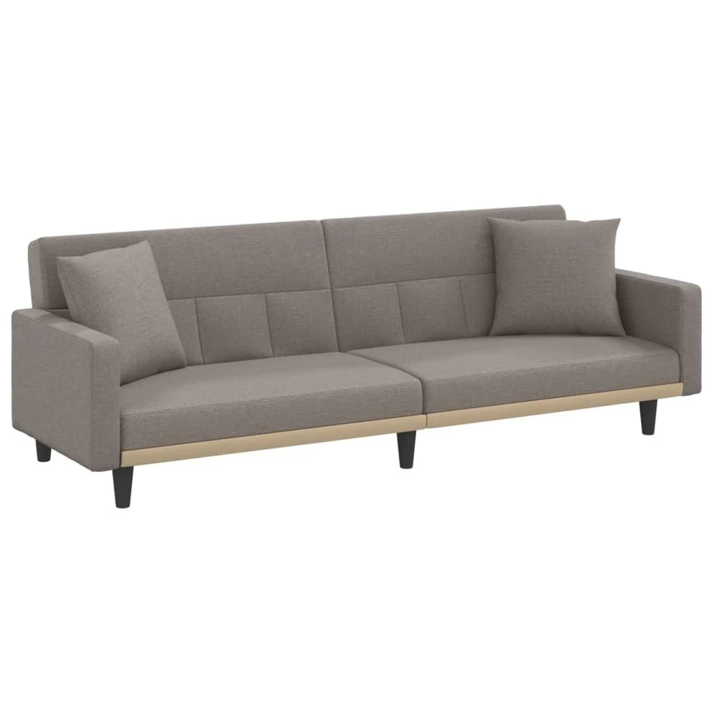 Sofa-lova su pagalvėlėmis, taupe spalvos, audinys