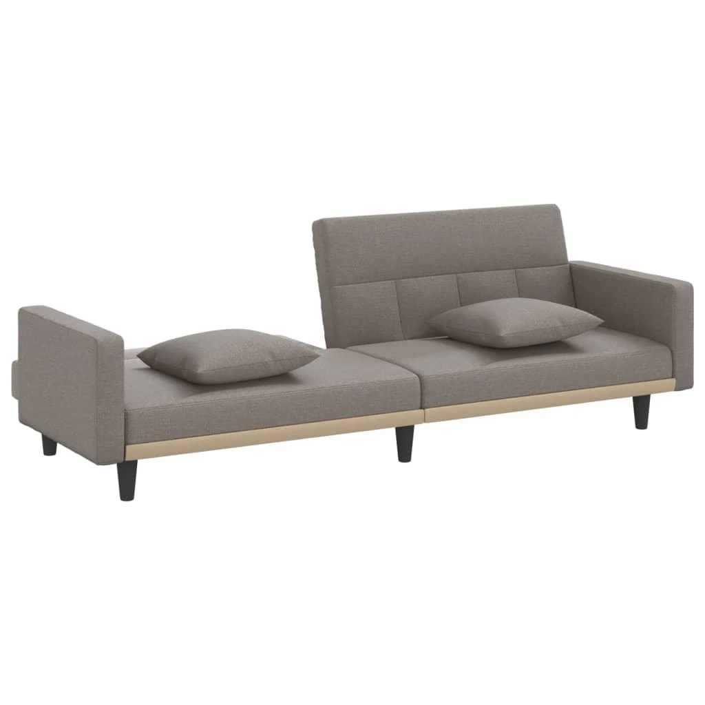 Sofa-lova su pagalvėlėmis, taupe spalvos, audinys