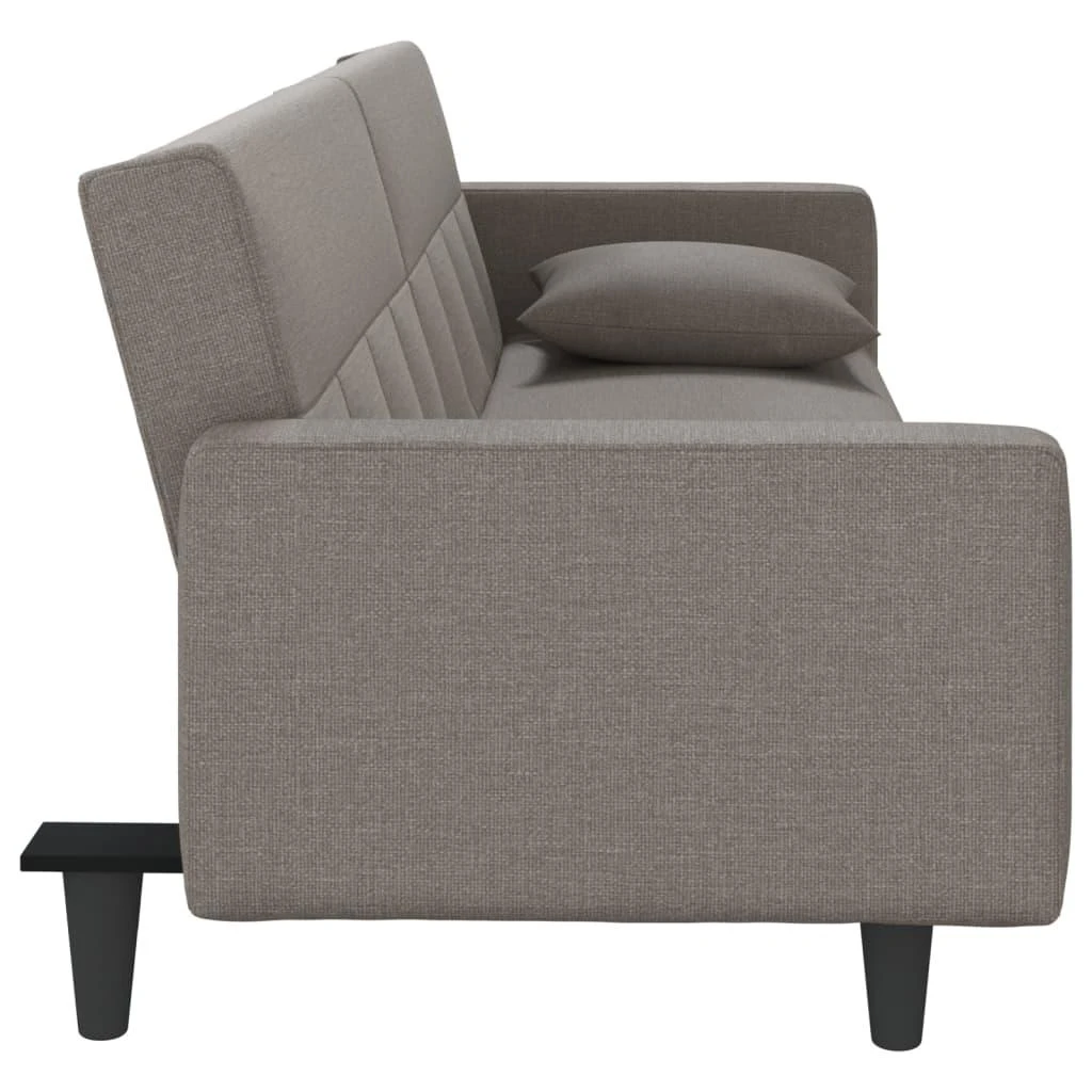 Sofa-lova su pagalvėlėmis, taupe spalvos, audinys