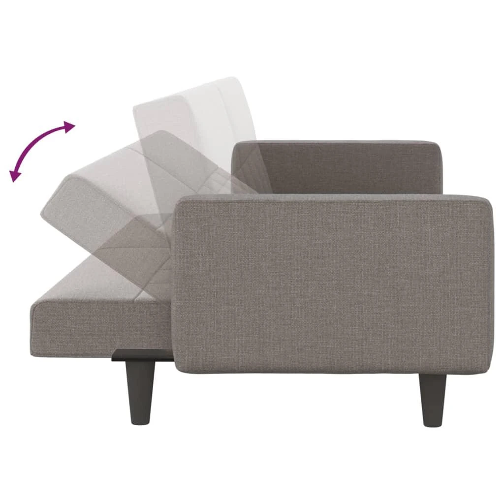 Sofa-lova su pagalvėlėmis, taupe spalvos, audinys