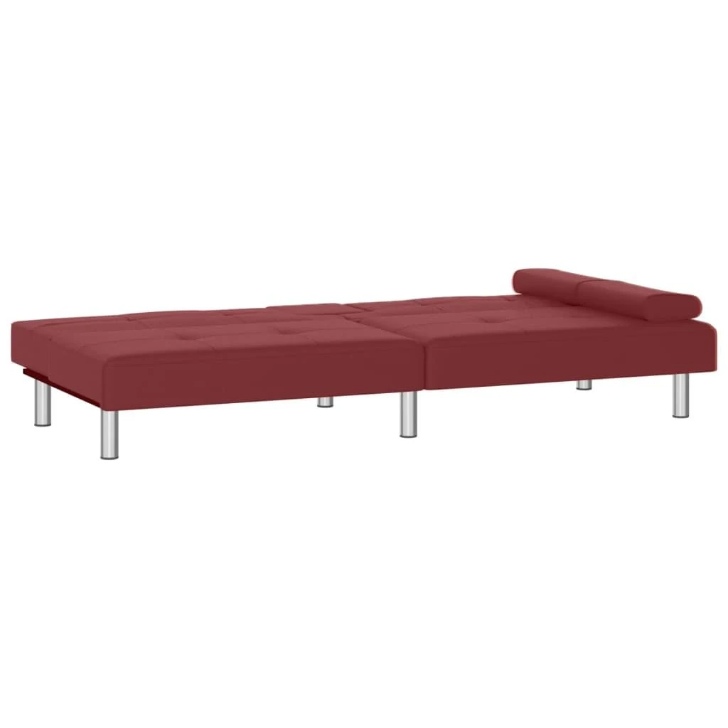Sofa-lova su puodelių laikikliais, raudonojo vyno, dirbtinė oda
