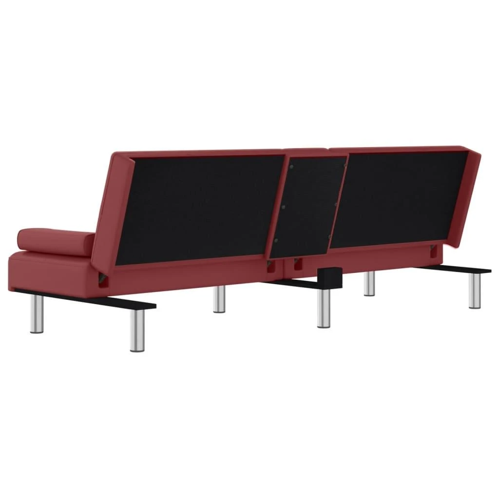 Sofa-lova su puodelių laikikliais, raudonojo vyno, dirbtinė oda