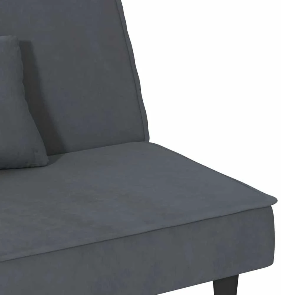 Sofa-lova, tamsiai pilkos spalvos, aksomas