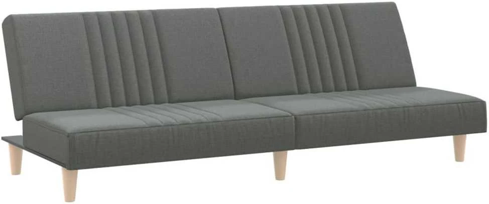 Sofa-lova, tamsiai pilkos spalvos, audinys