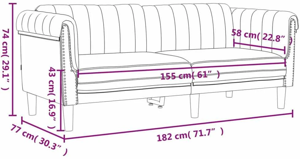 Sofa Sofos komplektas, 2 dalių, geltonos spalvos, aksomas