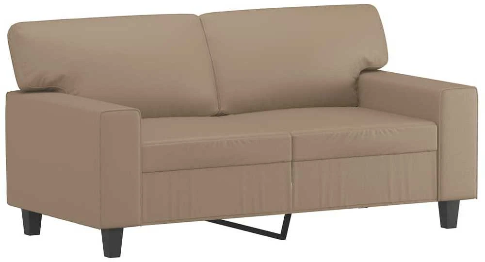 Sofa Sofos komplektas, 2 dalių, kapučino spalvos, dirbtinė oda