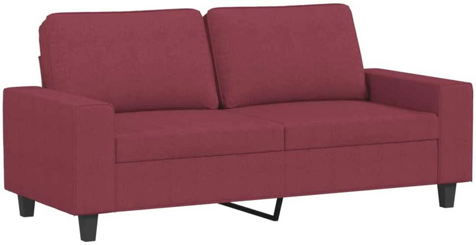 Sofa Sofos komplektas, 2 dalių, raudonojo vyno spalvos, audinys