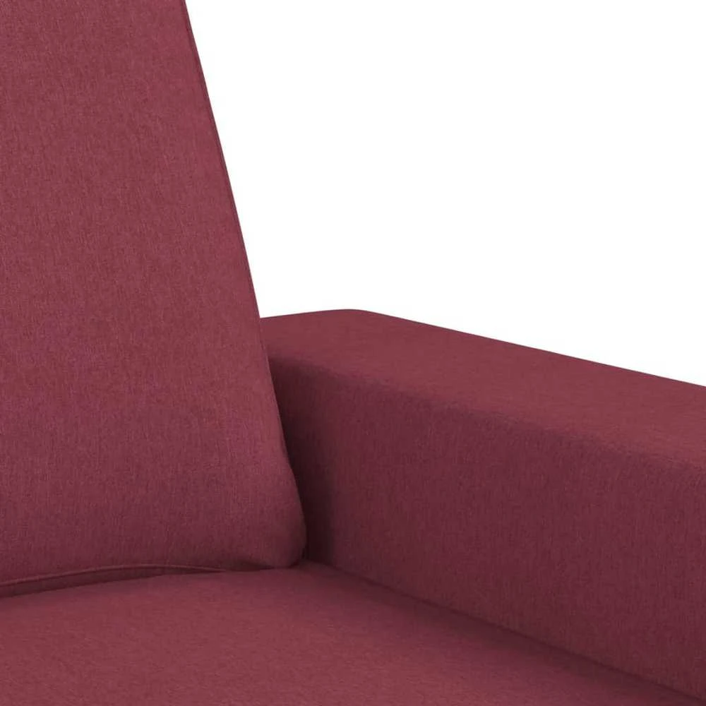 Sofa Sofos komplektas, 2 dalių, raudonojo vyno spalvos, audinys