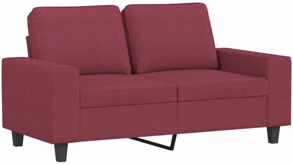 Sofa Sofos komplektas, 2 dalių, raudonojo vyno spalvos, audinys