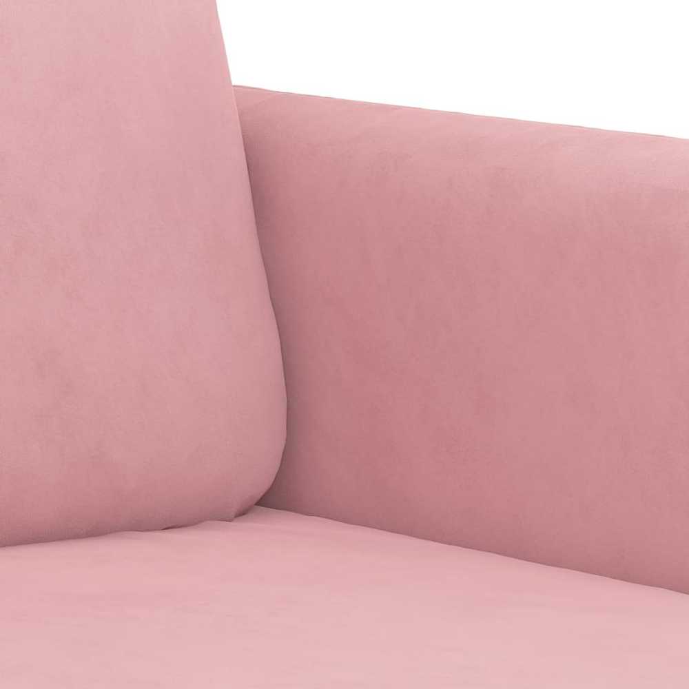 Sofa Sofos komplektas, 2 dalių, rožinės spalvos, aksomas
