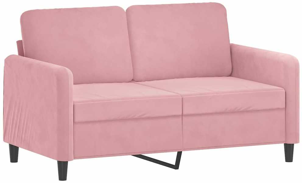 Sofa Sofos komplektas, 2 dalių, rožinės spalvos, aksomas