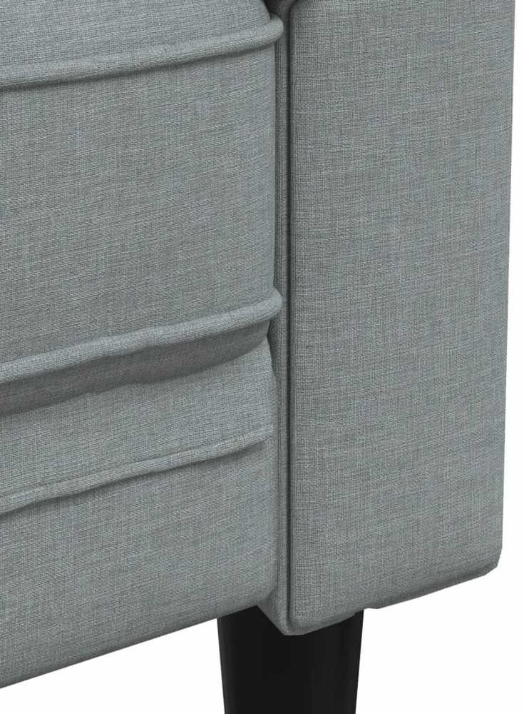 Sofa Sofos komplektas, 2 dalių, šviesiai pilkos spalvos, audinys