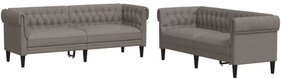 Sofa Sofos komplektas, 2 dalių, taupe spalvos, audinys