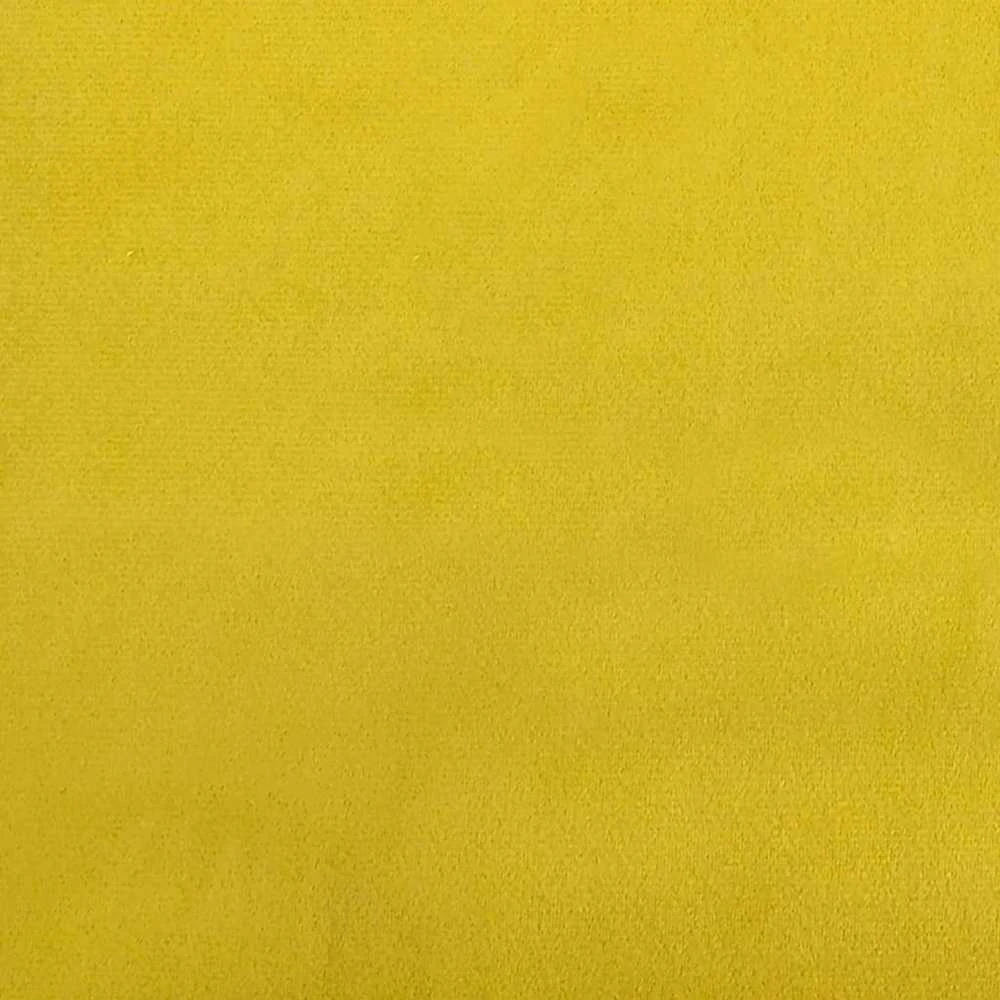 Sofa Sofos komplektas, 3 dalių, geltonos spalvos, aksomas