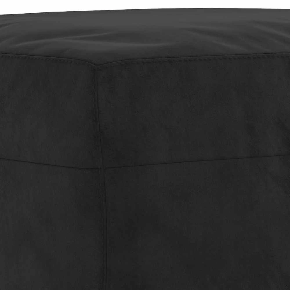 Sofa Sofos komplektas, 3 dalių, juodos spalvos, aksomas