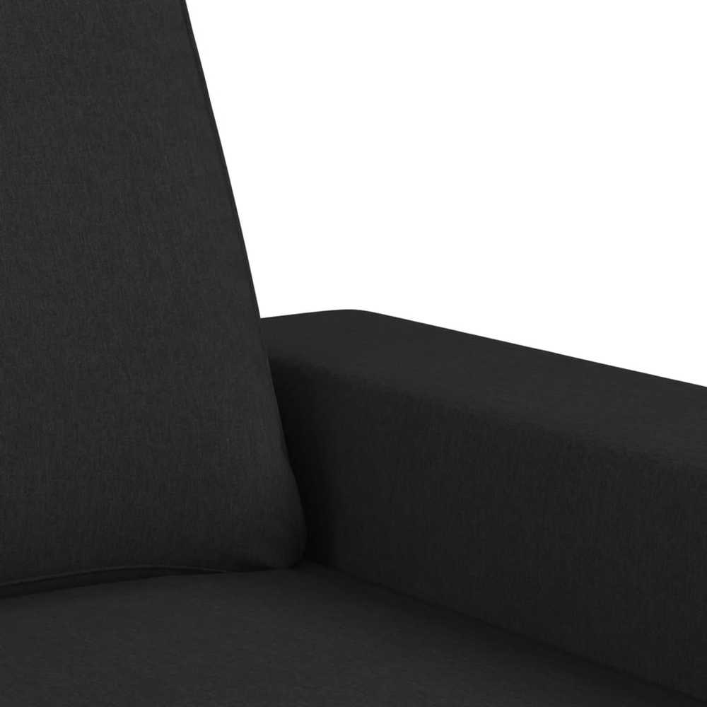 Sofa Sofos komplektas, 3 dalių, juodos spalvos, audinys