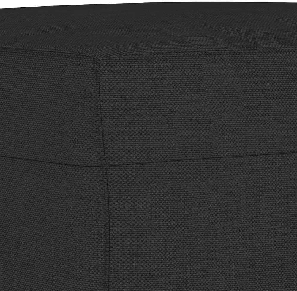 Sofa Sofos komplektas, 3 dalių, juodos spalvos, audinys