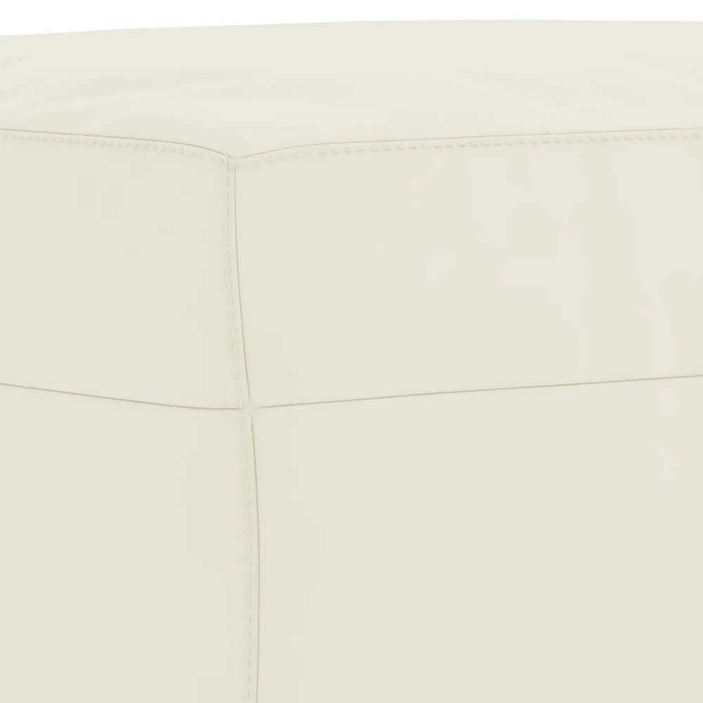 Sofa Sofos komplektas, 3 dalių, kreminės spalvos, aksomas