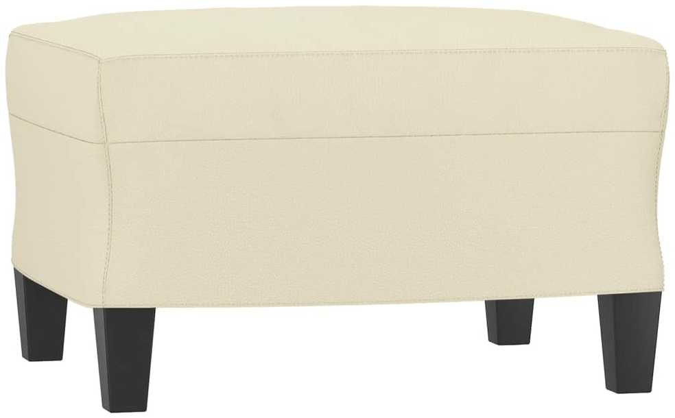 Sofa Sofos komplektas, 3 dalių, kreminės spalvos, dirbtinė oda