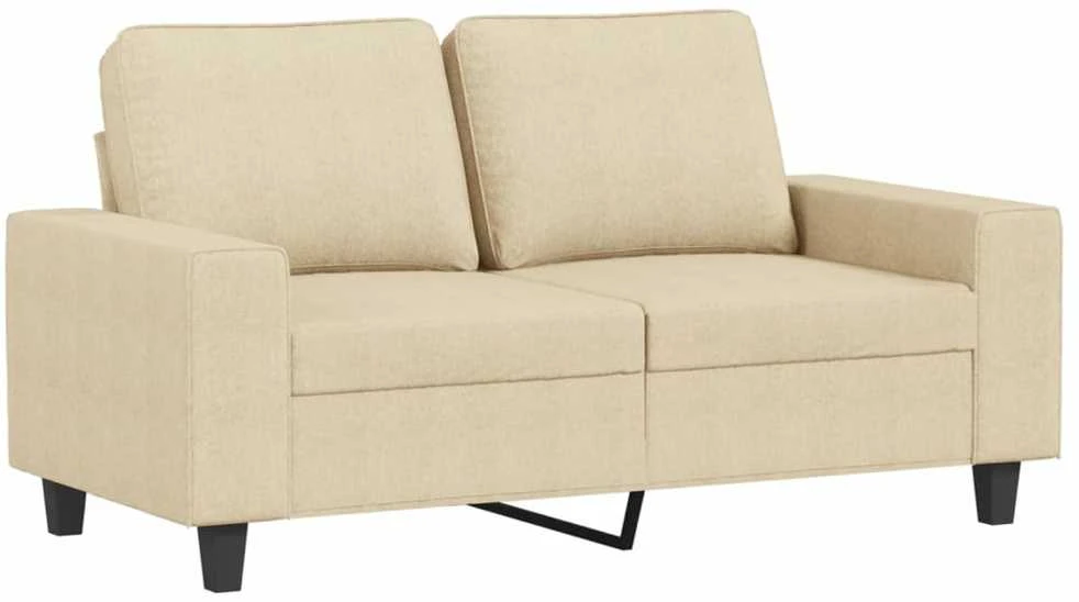 Sofa Sofos komplektas, 3 dalių, kreminės spalvos, audinys