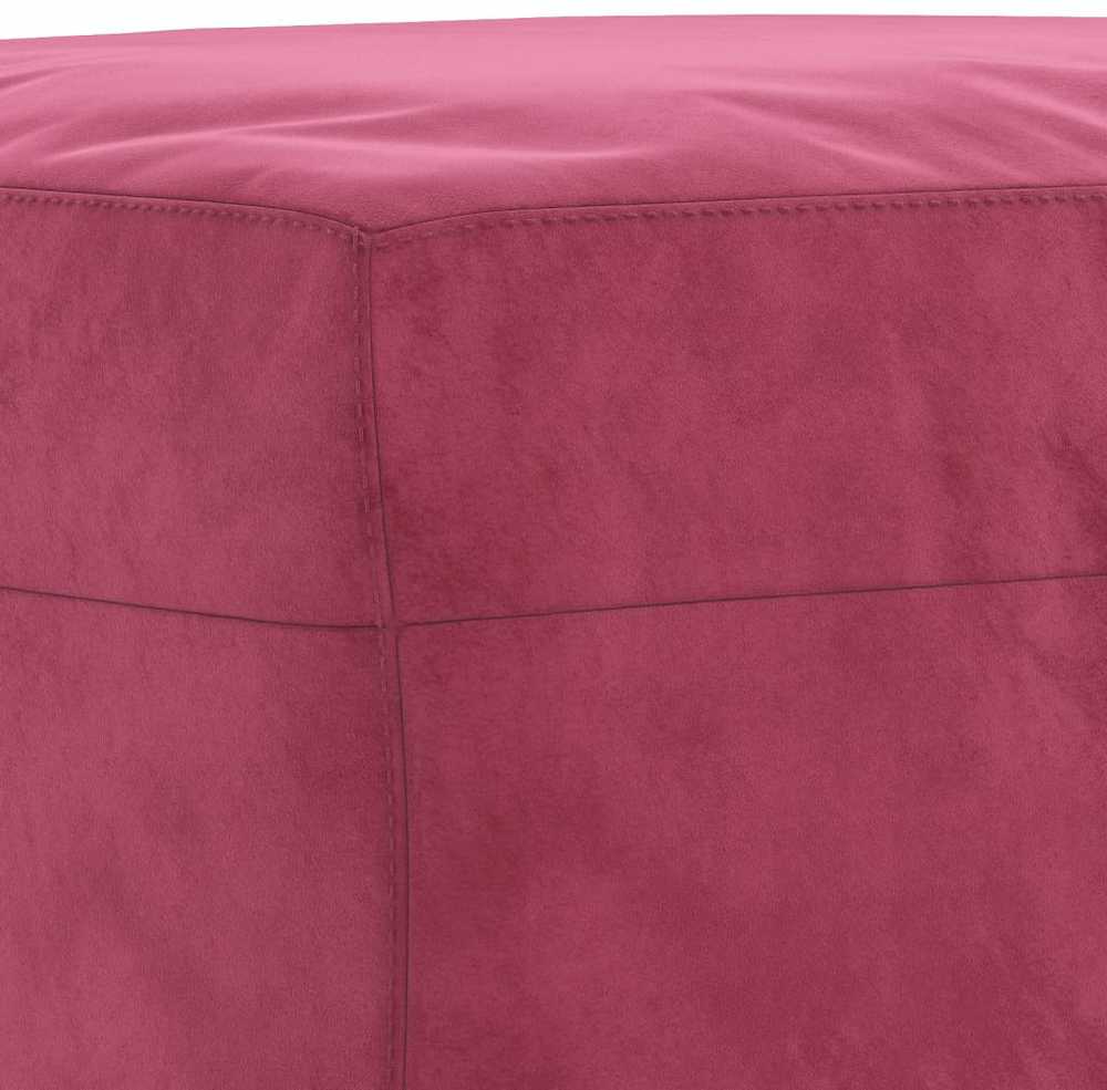 Sofa Sofos komplektas, 3 dalių, raudonojo vyno spalvos, aksomas