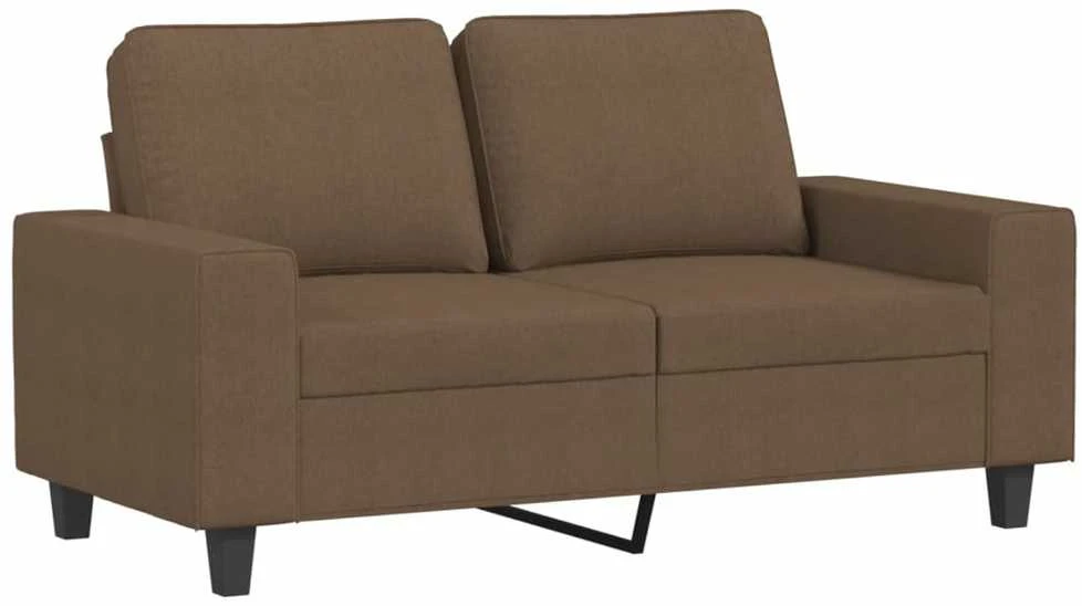 Sofa Sofos komplektas, 3 dalių, rudos spalvos, audinys