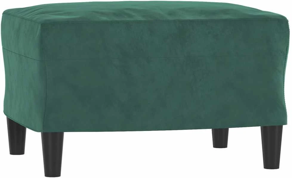 Sofa Sofos komplektas, 3 dalių, tamsiai žalios spalvos, aksomas
