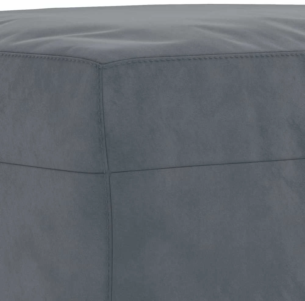 Sofa Sofos komplektas, 3 dalių, tamsiai pilkos spalvos, aksomas