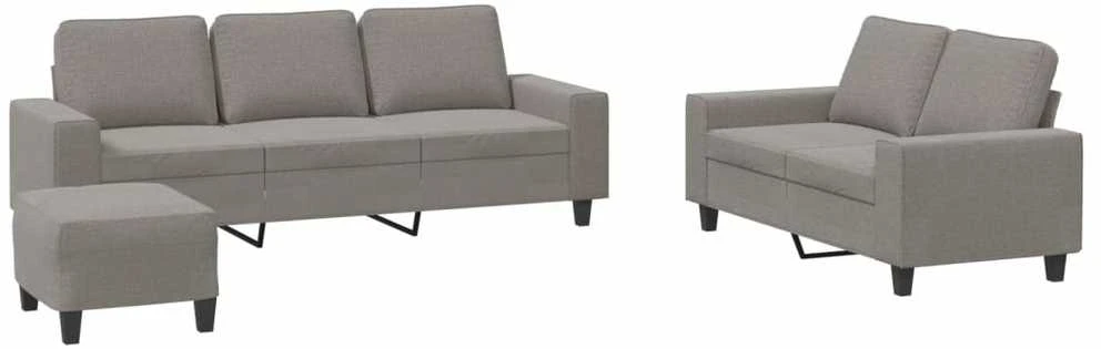 Sofa Sofos komplektas, 3 dalių, taupe spalvos, audinys