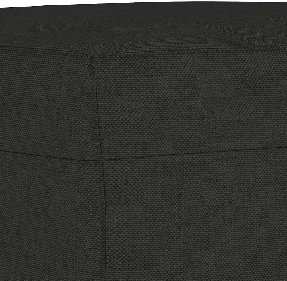 Sofa Sofos komplektas, 4 dalių, juodos spalvos, audinys