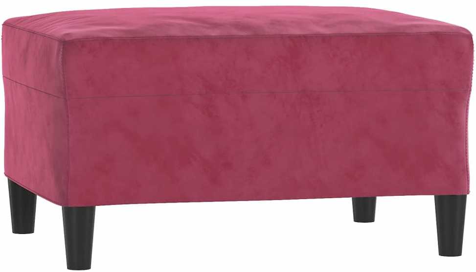 Sofa Sofos komplektas, 4 dalių, raudonojo vyno spalvos, aksomas