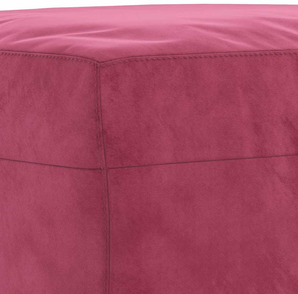 Sofa Sofos komplektas, 4 dalių, raudonojo vyno spalvos, aksomas