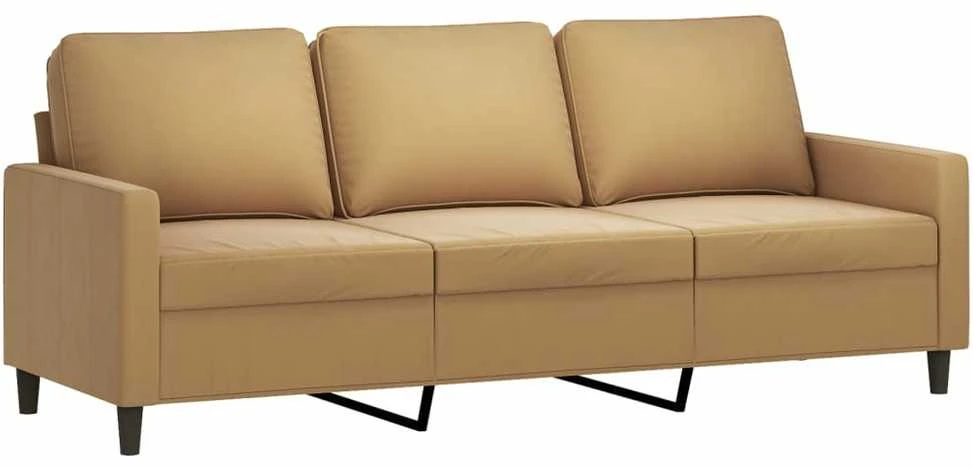 Sofa Sofos komplektas, 4 dalių, rudos spalvos, aksomas
