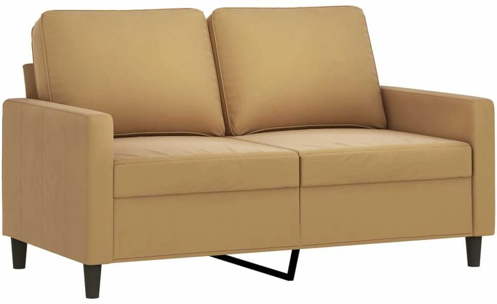 Sofa Sofos komplektas, 4 dalių, rudos spalvos, aksomas