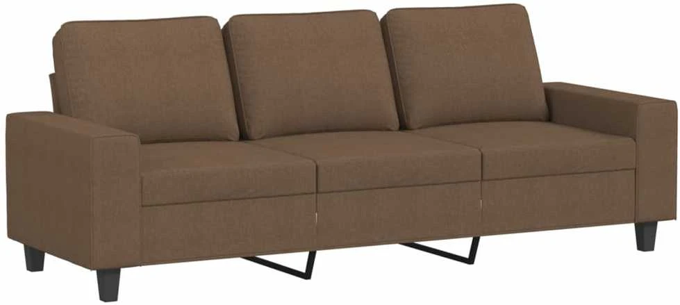Sofa Sofos komplektas, 4 dalių, rudos spalvos, audinys