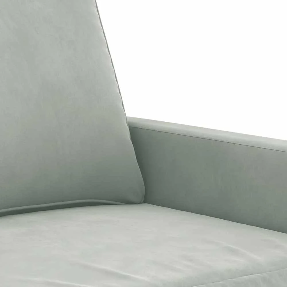 Sofa Sofos komplektas, 4 dalių, šviesiai pilkos spalvos, aksomas