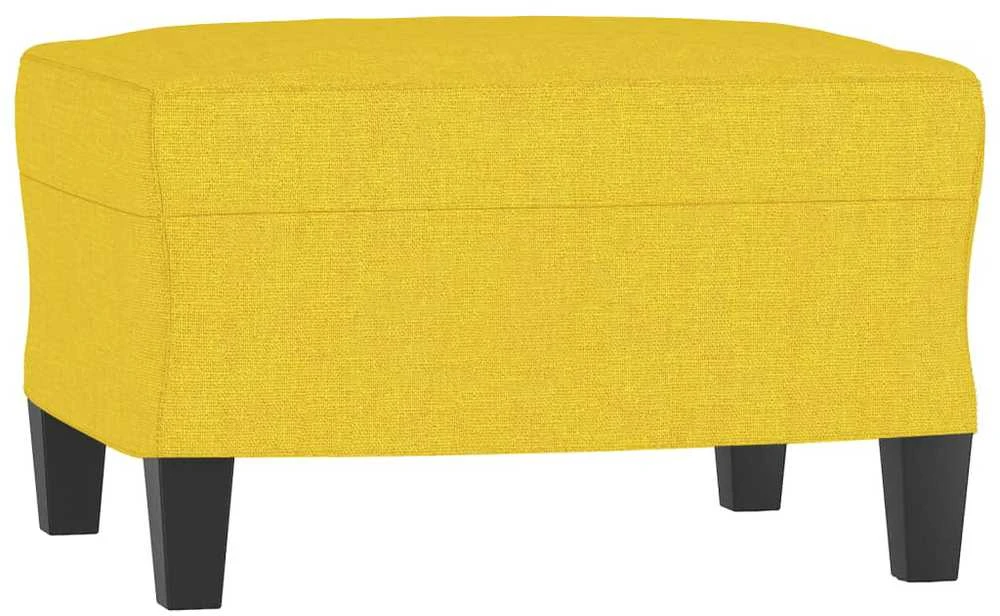 Sofa Sofos komplektas, 4 dalių, šviesiai geltonos spalvos, audinys