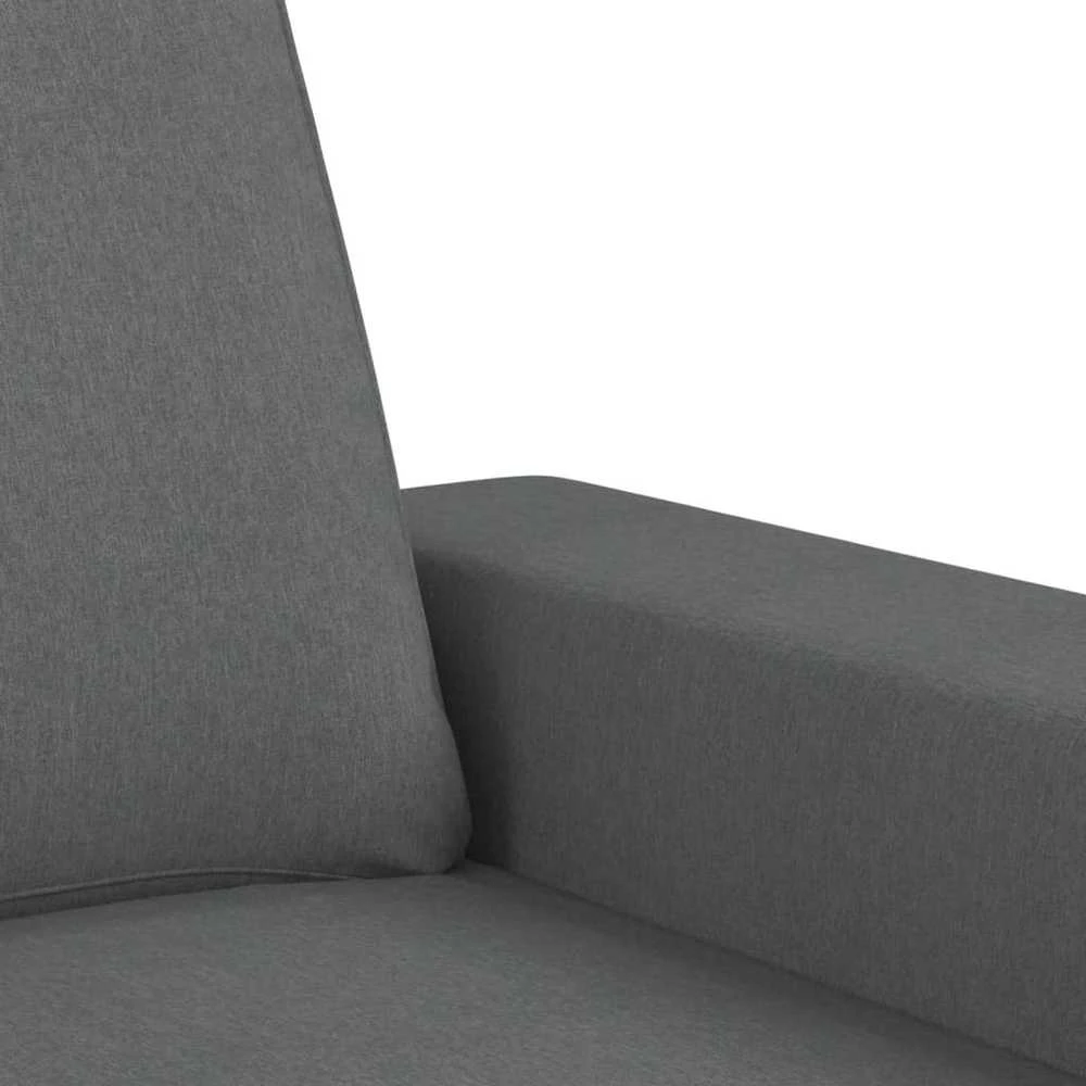 Sofa Sofos komplektas, 4 dalių, tamsiai pilkos spalvos, audinys