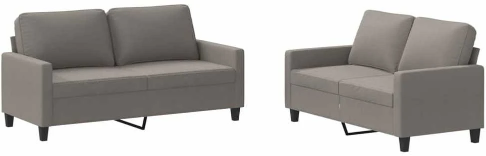 Sofa Sofos komplektas su pagalvėlėmis, 2 dalių, taupe, audinys
