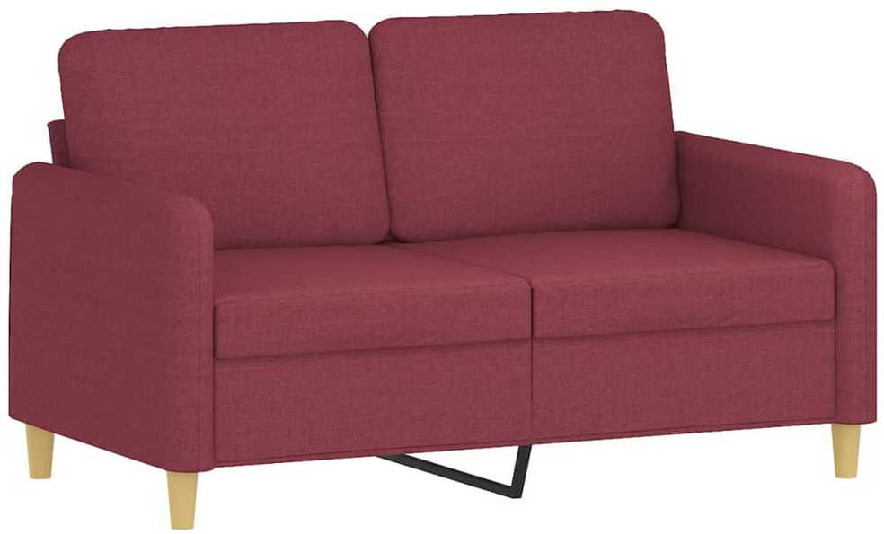 Sofa Sofos komplektas su pagalvėlėmis, 2 dalių, vyno, audinys