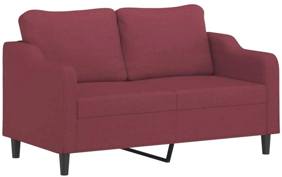 Sofa Sofos komplektas su pagalvėlėmis, 2 dalių, vyno, audinys