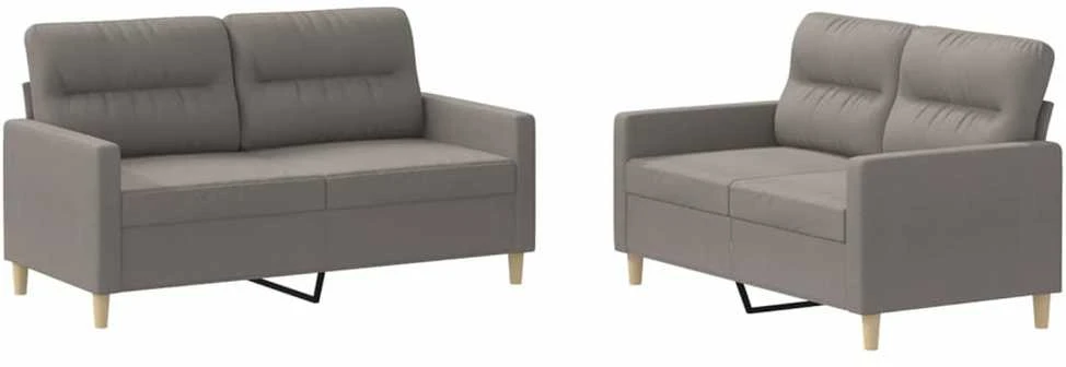 Sofa Sofos komplektas su pagalvėlėmis, 2 dalių, taupe, audinys